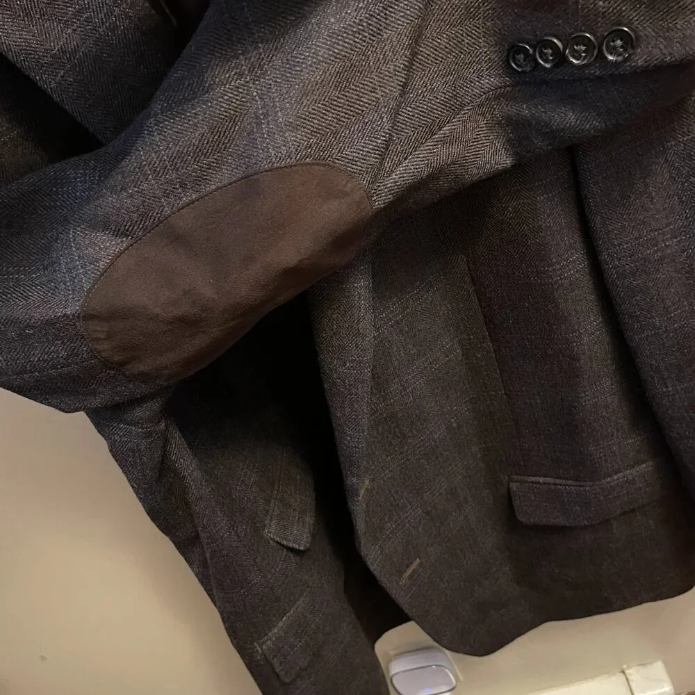 Lauren Ralph Lauren Mens Business Blazer Brown Plaid 48R - Picture 2 of 8